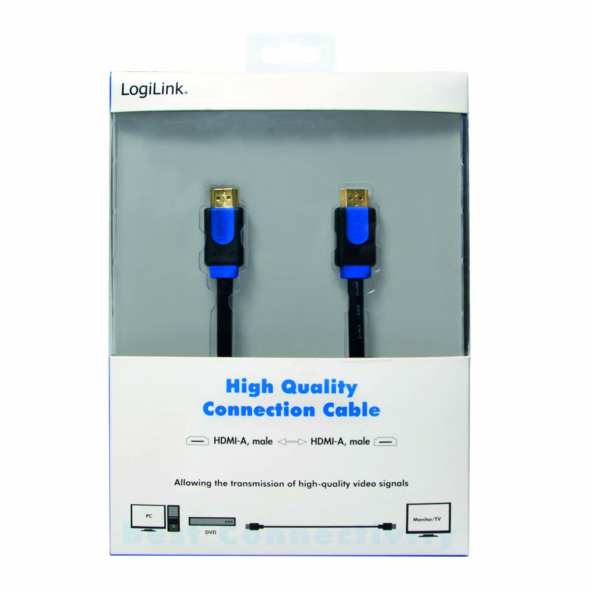 HDMI-kabel LogiLink Blå Sort Blå/Sort 15 m